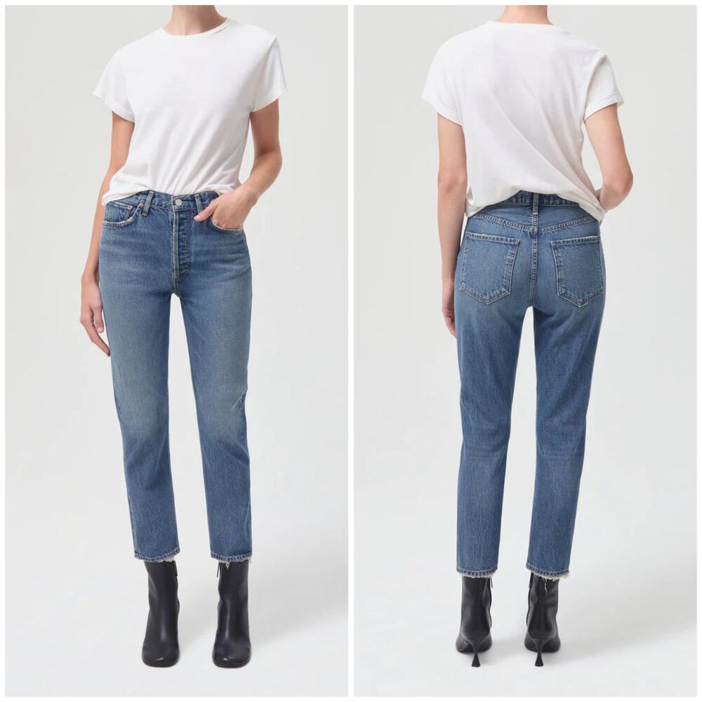 AGOLDE Riley Straight Crop Jeans